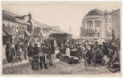 Village market scene 1894